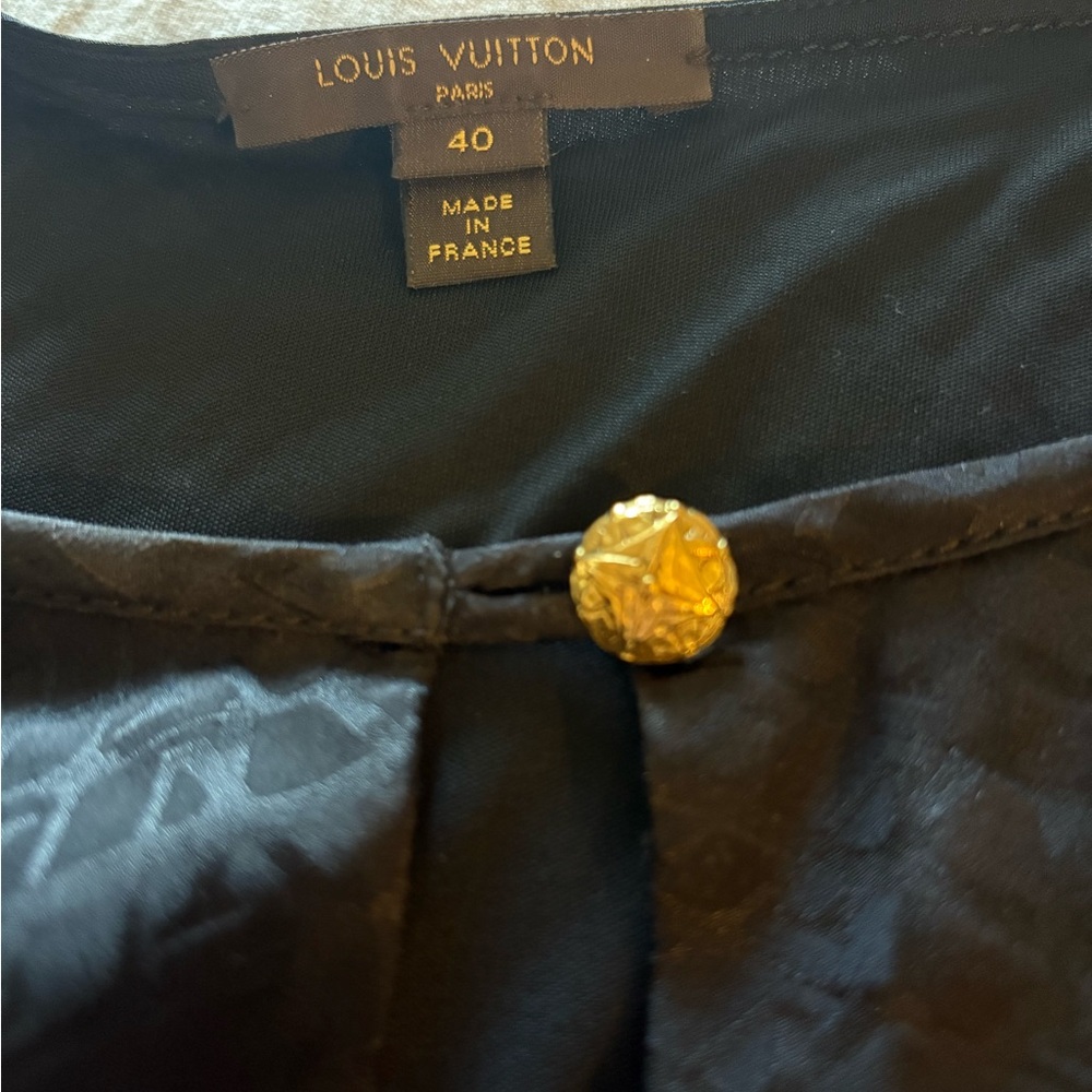 Louis Vuitton Black Dress with Gold Accent
